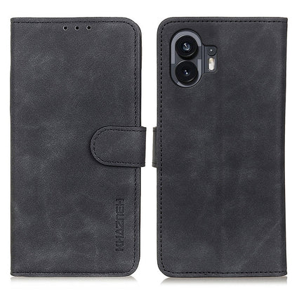 KHAZNEH Retro Texture Leather Phone Case, For Nothing Phone 2