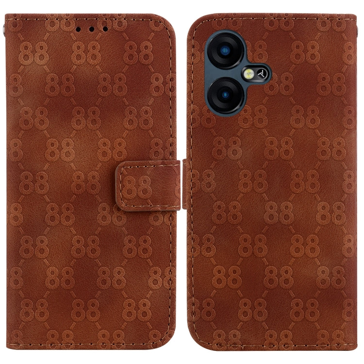 Double 8-shaped Embossed Leather Phone Case, For Tecno Pova 5 Pro, For Tecno Pova Neo 3, For Tecno Pova 5, For Tecno Camon 20 Premier 5G, For Tecno Camon 20 Pro 5G, For Tecno Camon 20 Pro 4G / Camon 20, For Tecno Spark 10 5G                            ...