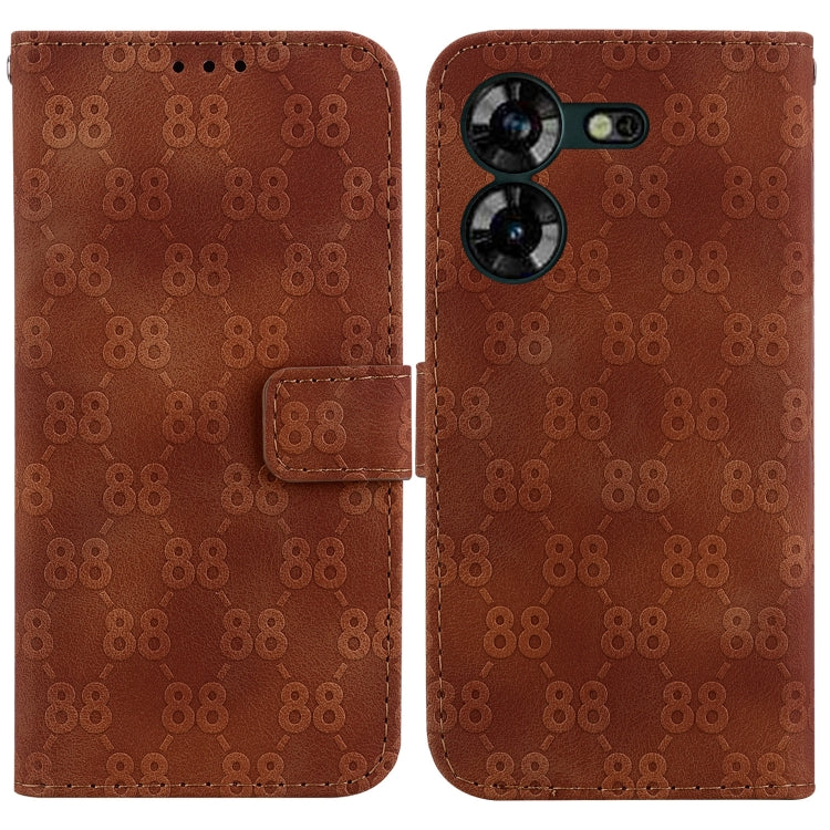 Double 8-shaped Embossed Leather Phone Case, For Tecno Pova 5 Pro, For Tecno Pova Neo 3, For Tecno Pova 5, For Tecno Camon 20 Premier 5G, For Tecno Camon 20 Pro 5G, For Tecno Camon 20 Pro 4G / Camon 20, For Tecno Spark 10 5G                            ...