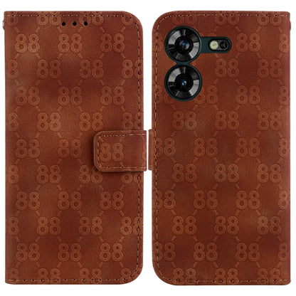 Double 8-shaped Embossed Leather Phone Case, For Tecno Pova 5 Pro, For Tecno Pova Neo 3, For Tecno Pova 5, For Tecno Camon 20 Premier 5G, For Tecno Camon 20 Pro 5G, For Tecno Camon 20 Pro 4G / Camon 20, For Tecno Spark 10 5G                            ...