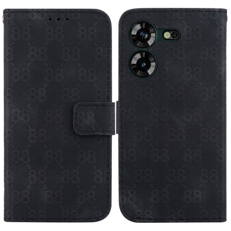 Double 8-shaped Embossed Leather Phone Case, For Tecno Pova 5 Pro, For Tecno Pova Neo 3, For Tecno Pova 5, For Tecno Camon 20 Premier 5G, For Tecno Camon 20 Pro 5G, For Tecno Camon 20 Pro 4G / Camon 20, For Tecno Spark 10 5G                            ...
