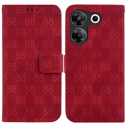 Double 8-shaped Embossed Leather Phone Case, For Tecno Pova 5 Pro, For Tecno Pova Neo 3, For Tecno Pova 5, For Tecno Camon 20 Premier 5G, For Tecno Camon 20 Pro 5G, For Tecno Camon 20 Pro 4G / Camon 20, For Tecno Spark 10 5G                            ...