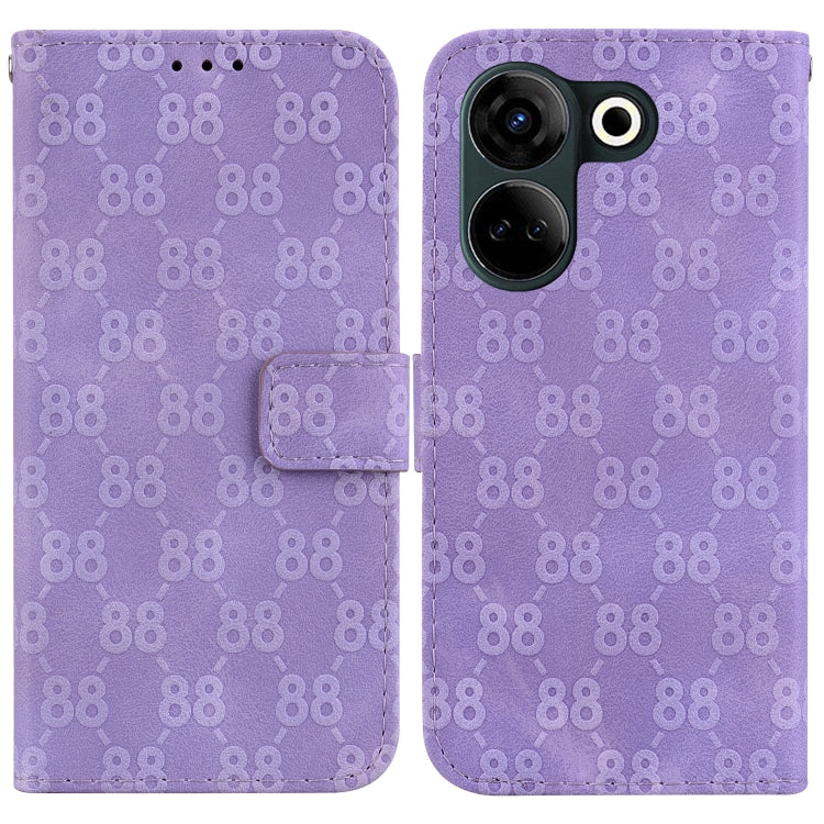 Double 8-shaped Embossed Leather Phone Case, For Tecno Pova 5 Pro, For Tecno Pova Neo 3, For Tecno Pova 5, For Tecno Camon 20 Premier 5G, For Tecno Camon 20 Pro 5G, For Tecno Camon 20 Pro 4G / Camon 20, For Tecno Spark 10 5G                            ...