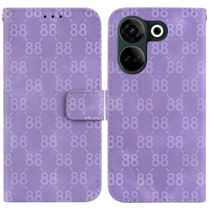 Double 8-shaped Embossed Leather Phone Case, For Tecno Pova 5 Pro, For Tecno Pova Neo 3, For Tecno Pova 5, For Tecno Camon 20 Premier 5G, For Tecno Camon 20 Pro 5G, For Tecno Camon 20 Pro 4G / Camon 20, For Tecno Spark 10 5G                            ...