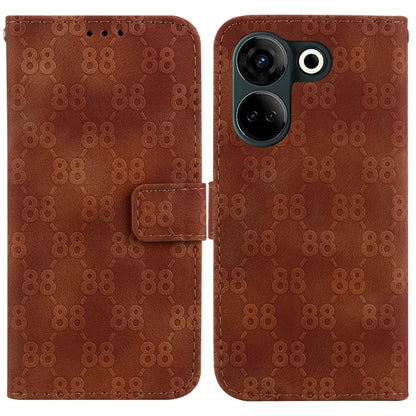 Double 8-shaped Embossed Leather Phone Case, For Tecno Pova 5 Pro, For Tecno Pova Neo 3, For Tecno Pova 5, For Tecno Camon 20 Premier 5G, For Tecno Camon 20 Pro 5G, For Tecno Camon 20 Pro 4G / Camon 20, For Tecno Spark 10 5G                            ...