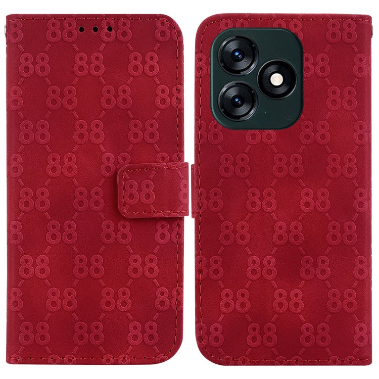Double 8-shaped Embossed Leather Phone Case, For Tecno Pova 5 Pro, For Tecno Pova Neo 3, For Tecno Pova 5, For Tecno Camon 20 Premier 5G, For Tecno Camon 20 Pro 5G, For Tecno Camon 20 Pro 4G / Camon 20, For Tecno Spark 10 5G                            ...