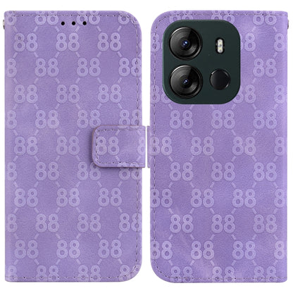 Double 8-shaped Embossed Leather Phone Case, For Tecno Pova 5 Pro, For Tecno Pova Neo 3, For Tecno Pova 5, For Tecno Camon 20 Premier 5G, For Tecno Camon 20 Pro 5G, For Tecno Camon 20 Pro 4G / Camon 20, For Tecno Spark 10 5G                            ...