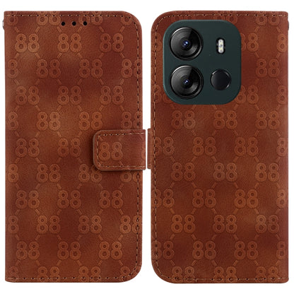 Double 8-shaped Embossed Leather Phone Case, For Tecno Pova 5 Pro, For Tecno Pova Neo 3, For Tecno Pova 5, For Tecno Camon 20 Premier 5G, For Tecno Camon 20 Pro 5G, For Tecno Camon 20 Pro 4G / Camon 20, For Tecno Spark 10 5G                            ...
