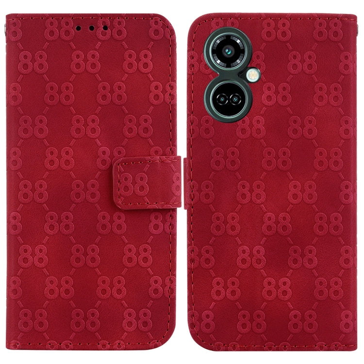 Double 8-shaped Embossed Leather Phone Case, For Tecno Pova 5 Pro, For Tecno Pova Neo 3, For Tecno Pova 5, For Tecno Camon 20 Premier 5G, For Tecno Camon 20 Pro 5G, For Tecno Camon 20 Pro 4G / Camon 20, For Tecno Spark 10 5G                            ...