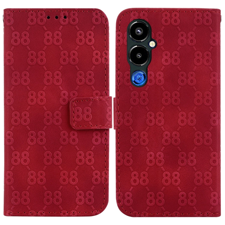 Double 8-shaped Embossed Leather Phone Case, For Tecno Pova 5 Pro, For Tecno Pova Neo 3, For Tecno Pova 5, For Tecno Camon 20 Premier 5G, For Tecno Camon 20 Pro 5G, For Tecno Camon 20 Pro 4G / Camon 20, For Tecno Spark 10 5G                            ...