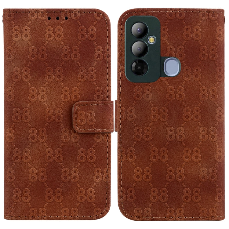 Double 8-shaped Embossed Leather Phone Case, For Tecno Pova 5 Pro, For Tecno Pova Neo 3, For Tecno Pova 5, For Tecno Camon 20 Premier 5G, For Tecno Camon 20 Pro 5G, For Tecno Camon 20 Pro 4G / Camon 20, For Tecno Spark 10 5G                            ...