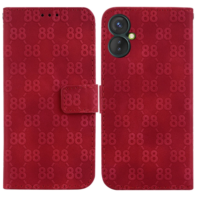 Double 8-shaped Embossed Leather Phone Case, For Tecno Pova 5 Pro, For Tecno Pova Neo 3, For Tecno Pova 5, For Tecno Camon 20 Premier 5G, For Tecno Camon 20 Pro 5G, For Tecno Camon 20 Pro 4G / Camon 20, For Tecno Spark 10 5G                            ...