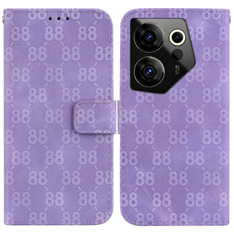 Double 8-shaped Embossed Leather Phone Case, For Tecno Pova 5 Pro, For Tecno Pova Neo 3, For Tecno Pova 5, For Tecno Camon 20 Premier 5G, For Tecno Camon 20 Pro 5G, For Tecno Camon 20 Pro 4G / Camon 20, For Tecno Spark 10 5G                            ...