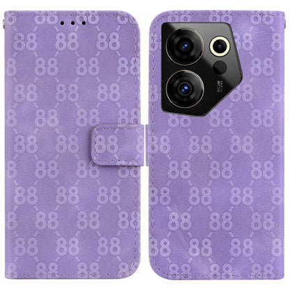 Double 8-shaped Embossed Leather Phone Case, For Tecno Pova 5 Pro, For Tecno Pova Neo 3, For Tecno Pova 5, For Tecno Camon 20 Premier 5G, For Tecno Camon 20 Pro 5G, For Tecno Camon 20 Pro 4G / Camon 20, For Tecno Spark 10 5G                            ...