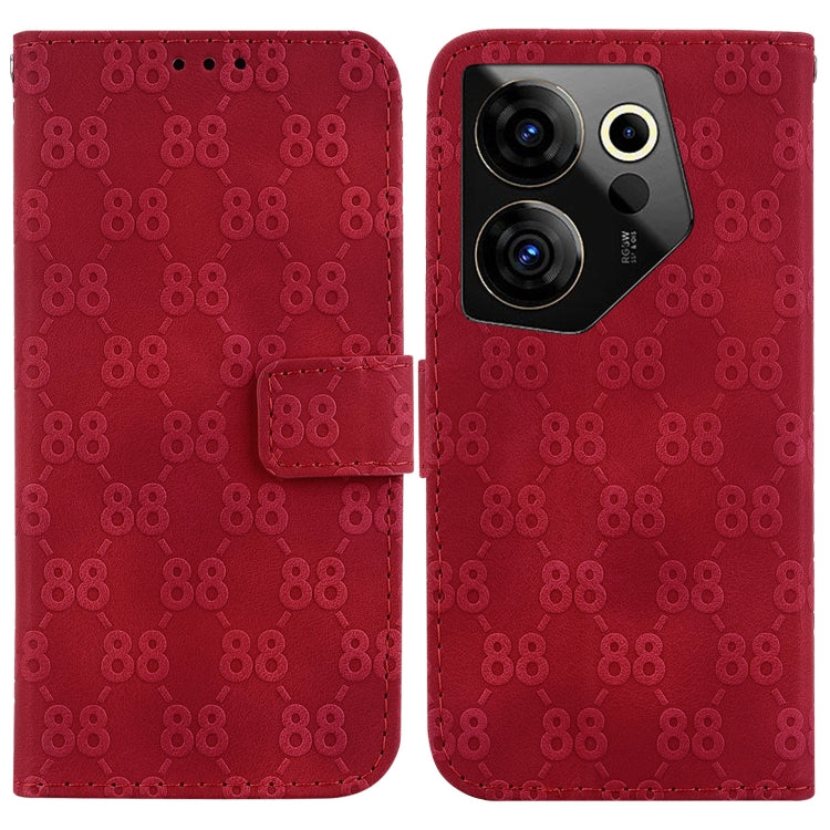 Double 8-shaped Embossed Leather Phone Case, For Tecno Pova 5 Pro, For Tecno Pova Neo 3, For Tecno Pova 5, For Tecno Camon 20 Premier 5G, For Tecno Camon 20 Pro 5G, For Tecno Camon 20 Pro 4G / Camon 20, For Tecno Spark 10 5G                            ...