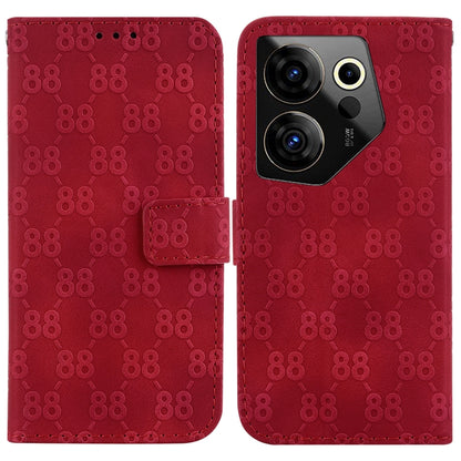 Double 8-shaped Embossed Leather Phone Case, For Tecno Pova 5 Pro, For Tecno Pova Neo 3, For Tecno Pova 5, For Tecno Camon 20 Premier 5G, For Tecno Camon 20 Pro 5G, For Tecno Camon 20 Pro 4G / Camon 20, For Tecno Spark 10 5G                            ...