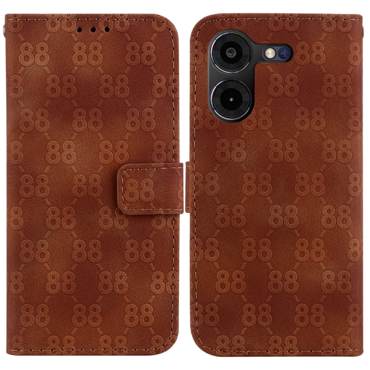 Double 8-shaped Embossed Leather Phone Case, For Tecno Pova 5 Pro, For Tecno Pova Neo 3, For Tecno Pova 5, For Tecno Camon 20 Premier 5G, For Tecno Camon 20 Pro 5G, For Tecno Camon 20 Pro 4G / Camon 20, For Tecno Spark 10 5G                            ...