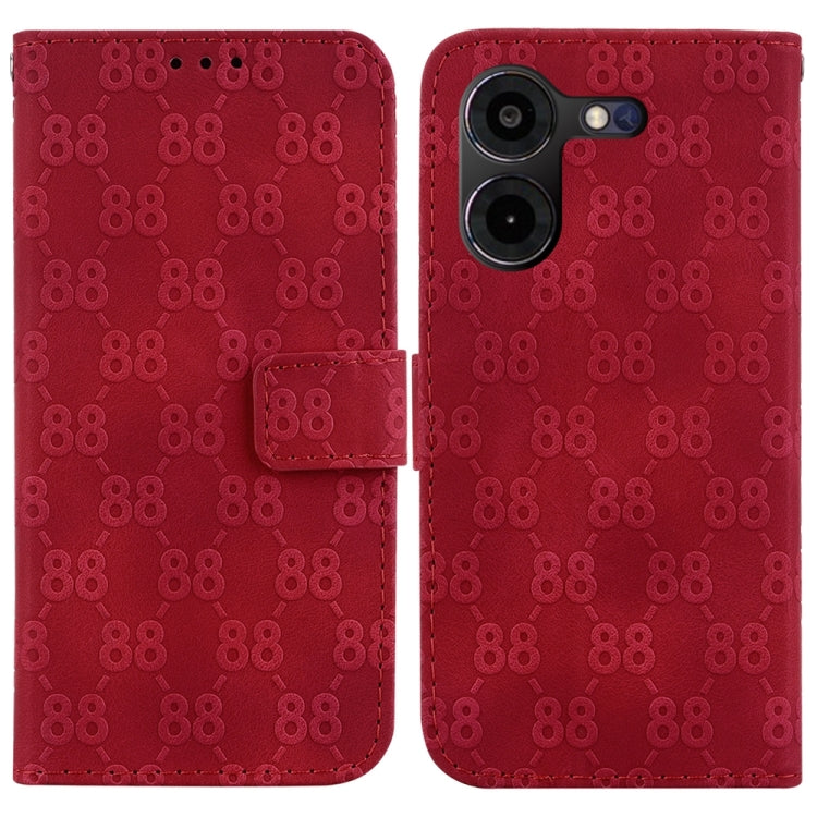 Double 8-shaped Embossed Leather Phone Case, For Tecno Pova 5 Pro, For Tecno Pova Neo 3, For Tecno Pova 5, For Tecno Camon 20 Premier 5G, For Tecno Camon 20 Pro 5G, For Tecno Camon 20 Pro 4G / Camon 20, For Tecno Spark 10 5G                            ...