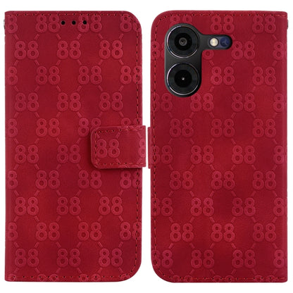 Double 8-shaped Embossed Leather Phone Case, For Tecno Pova 5 Pro, For Tecno Pova Neo 3, For Tecno Pova 5, For Tecno Camon 20 Premier 5G, For Tecno Camon 20 Pro 5G, For Tecno Camon 20 Pro 4G / Camon 20, For Tecno Spark 10 5G                            ...