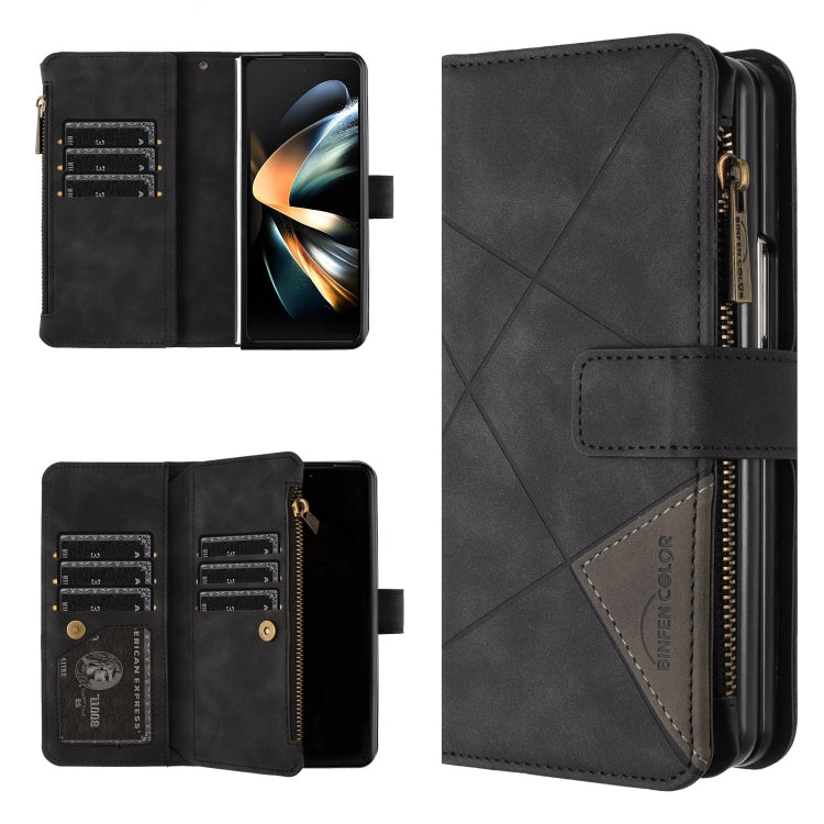 Rhombus Texture Zipper Wallet Leather Phone Case, For Galaxy Z Fold8 5G, For Samsung Galaxy Z Fold7, For Samsung Galaxy Z Fold6, For Samsung Galaxy Z Fold5, For Samsung Galaxy Z Fold4, For Samsung Galaxy Z Fold3