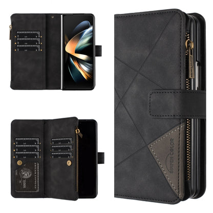 Rhombus Texture Zipper Wallet Leather Phone Case, For Galaxy Z Fold8 5G, For Samsung Galaxy Z Fold7, For Samsung Galaxy Z Fold6, For Samsung Galaxy Z Fold5, For Samsung Galaxy Z Fold4, For Samsung Galaxy Z Fold3