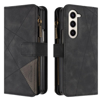 Rhombus Texture Zipper Wallet Leather Phone Case, For Galaxy Z Fold8 5G, For Samsung Galaxy Z Fold7, For Samsung Galaxy Z Fold6, For Samsung Galaxy Z Fold5, For Samsung Galaxy Z Fold4, For Samsung Galaxy Z Fold3