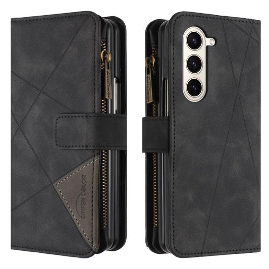 Rhombus Texture Zipper Wallet Leather Phone Case, For Galaxy Z Fold8 5G, For Samsung Galaxy Z Fold7, For Samsung Galaxy Z Fold6, For Samsung Galaxy Z Fold5, For Samsung Galaxy Z Fold4, For Samsung Galaxy Z Fold3