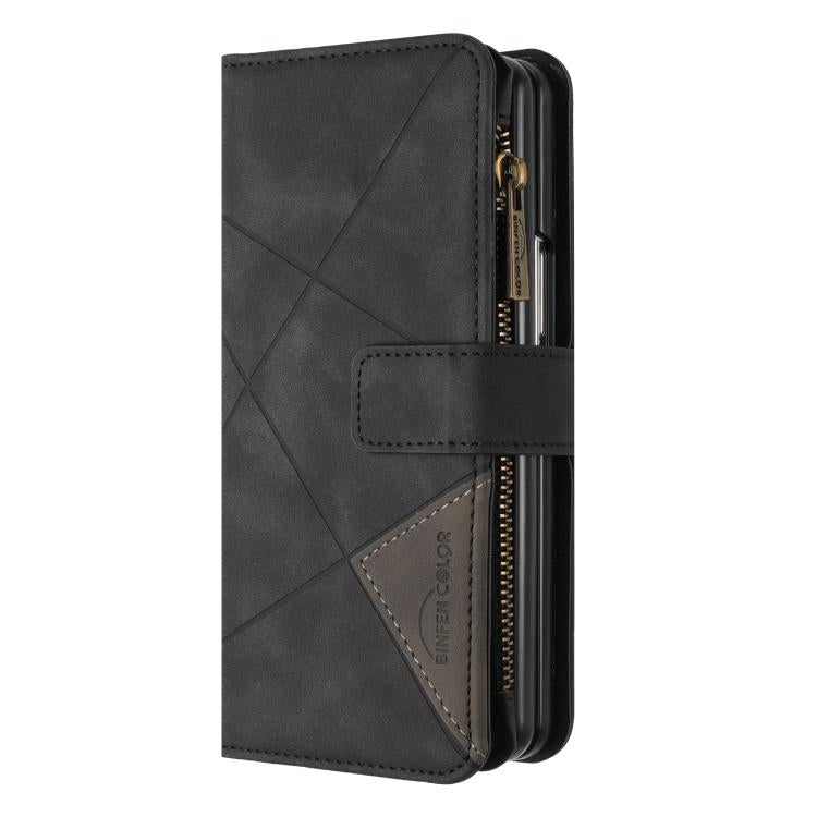 Rhombus Texture Zipper Wallet Leather Phone Case, For Galaxy Z Fold8 5G, For Samsung Galaxy Z Fold7, For Samsung Galaxy Z Fold6, For Samsung Galaxy Z Fold5, For Samsung Galaxy Z Fold4, For Samsung Galaxy Z Fold3