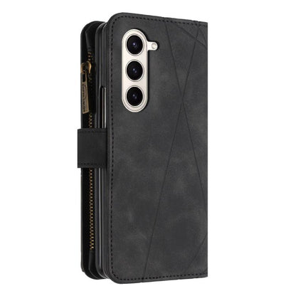 Rhombus Texture Zipper Wallet Leather Phone Case, For Galaxy Z Fold8 5G, For Samsung Galaxy Z Fold7, For Samsung Galaxy Z Fold6, For Samsung Galaxy Z Fold5, For Samsung Galaxy Z Fold4, For Samsung Galaxy Z Fold3