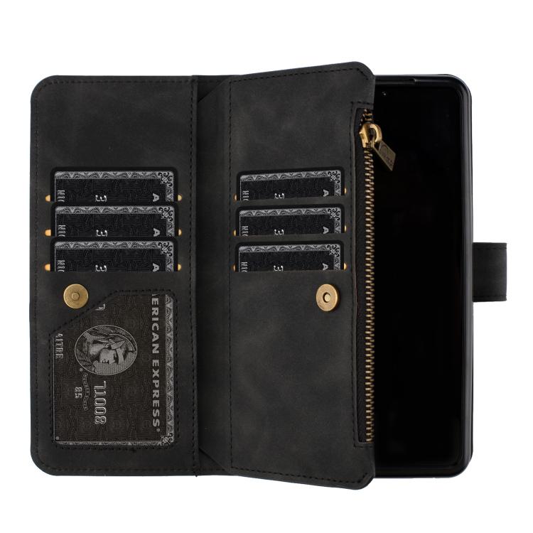 Rhombus Texture Zipper Wallet Leather Phone Case, For Galaxy Z Fold8 5G, For Samsung Galaxy Z Fold7, For Samsung Galaxy Z Fold6, For Samsung Galaxy Z Fold5, For Samsung Galaxy Z Fold4, For Samsung Galaxy Z Fold3