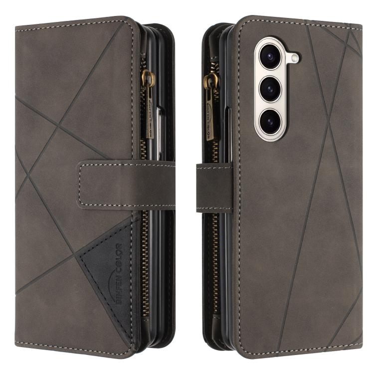 Rhombus Texture Zipper Wallet Leather Phone Case, For Galaxy Z Fold8 5G, For Samsung Galaxy Z Fold7, For Samsung Galaxy Z Fold6, For Samsung Galaxy Z Fold5, For Samsung Galaxy Z Fold4, For Samsung Galaxy Z Fold3