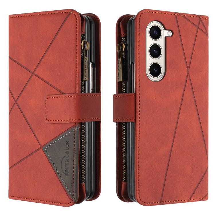 Rhombus Texture Zipper Wallet Leather Phone Case, For Galaxy Z Fold8 5G, For Samsung Galaxy Z Fold7, For Samsung Galaxy Z Fold6, For Samsung Galaxy Z Fold5, For Samsung Galaxy Z Fold4, For Samsung Galaxy Z Fold3