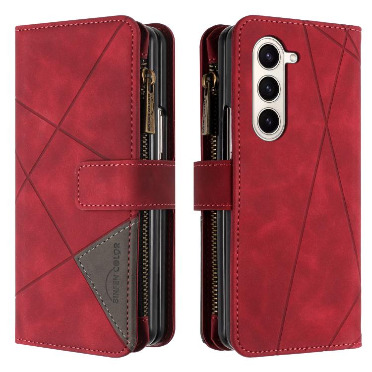 Rhombus Texture Zipper Wallet Leather Phone Case, For Galaxy Z Fold8 5G, For Samsung Galaxy Z Fold7, For Samsung Galaxy Z Fold6, For Samsung Galaxy Z Fold5, For Samsung Galaxy Z Fold4, For Samsung Galaxy Z Fold3