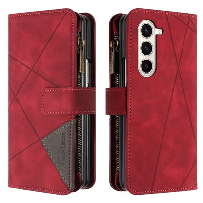 Rhombus Texture Zipper Wallet Leather Phone Case, For Galaxy Z Fold8 5G, For Samsung Galaxy Z Fold7, For Samsung Galaxy Z Fold6, For Samsung Galaxy Z Fold5, For Samsung Galaxy Z Fold4, For Samsung Galaxy Z Fold3
