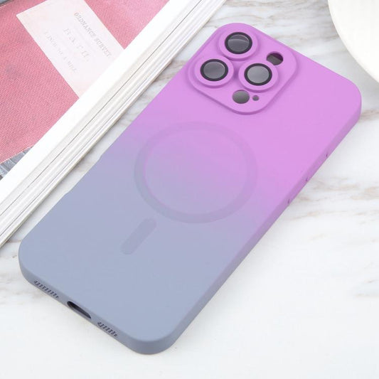 Liquid TPU Silicone Gradient MagSafe Phone Case, For iPhone 16e, For iPhone 16 Pro Max, For iPhone 16 Pro, For iPhone 16 Plus, For iPhone 16, For iPhone 15 Pro Max, For iPhone 15 Pro, For iPhone 15 Plus, For iPhone 15