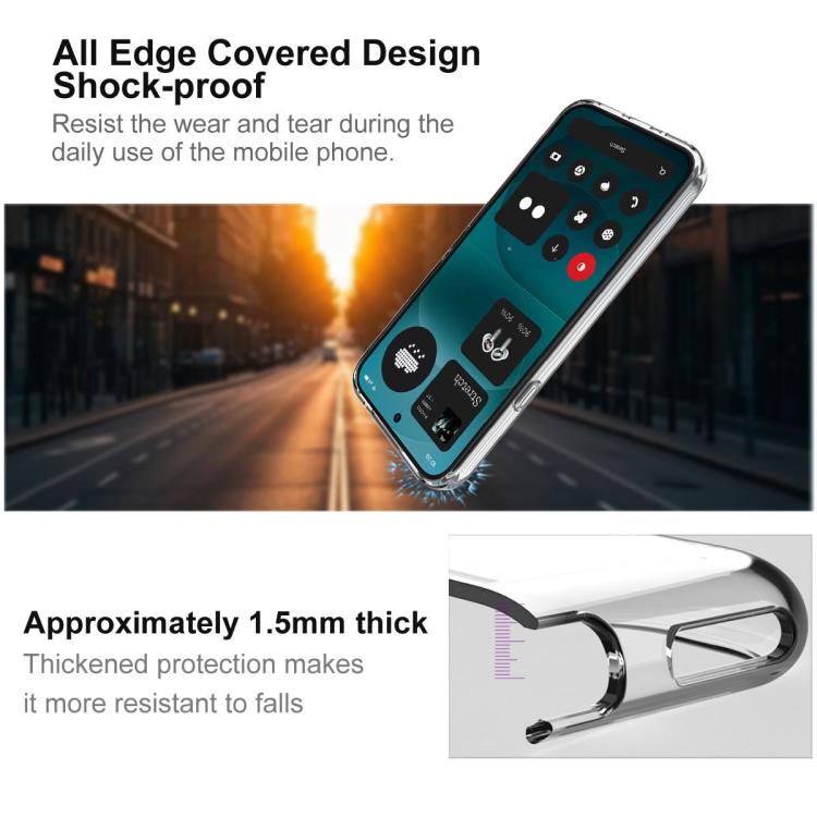 imak UX-10 Series Transparent Shockproof TPU Phone Case, For Nothing Phone 4a Pro, For Nothing phone 3a Lite, For Nothing Phone 3, For Nothing CMF phone 2 Pro 5G, For Nothing phone 3a 5G, For Nothing phone 3a Pro 5G, For Nothing Phone 2