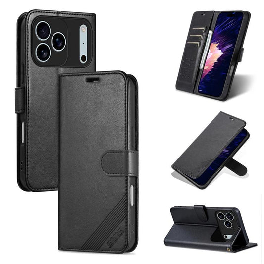AZNS Sheepskin Texture Flip Leather Phone Case, For iPhone 18 Pro, For iPhone 18 Pro Max, For iPhone 17e / 16e, For iPhone 17 Pro Max, For iPhone 17 Pro, For iPhone 17, For iPhone Air, For iPhone 16 Pro Max, For iPhone 16 Pro, For iPhone 15 Pro Max    ...