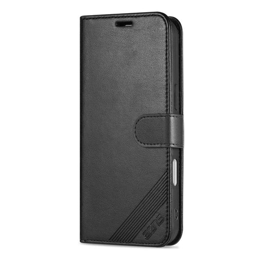 AZNS Sheepskin Texture Flip Leather Phone Case, For iPhone 18 Pro, For iPhone 18 Pro Max, For iPhone 17e / 16e, For iPhone 17 Pro Max, For iPhone 17 Pro, For iPhone 17, For iPhone Air, For iPhone 16 Pro Max, For iPhone 16 Pro, For iPhone 15 Pro Max    ...