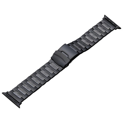 Safety Buckle Titanium Steel Watch Band, For Apple Watch Ultra 49mm, For Apple Watch SE 2023 44mm, For Apple Watch SE 2023 40mm, For Apple Watch Ultra 2 49mm, For Apple Watch Series 9 45mm, For Apple Watch SE 2022 40mm, For Apple Watch SE 2022 44mm    ...