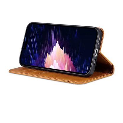 AZNS Magnetic Calf Texture Flip Leather Phone Case, For iPhone 17e / 16e, For iPhone 17 Pro Max, For iPhone 17 Pro, For iPhone 17, For iPhone Air, For iPhone 16 Pro Max, For iPhone 16 Pro, For iPhone 16 Plus, For iPhone 16, For iPhone 15 Pro Max       ...