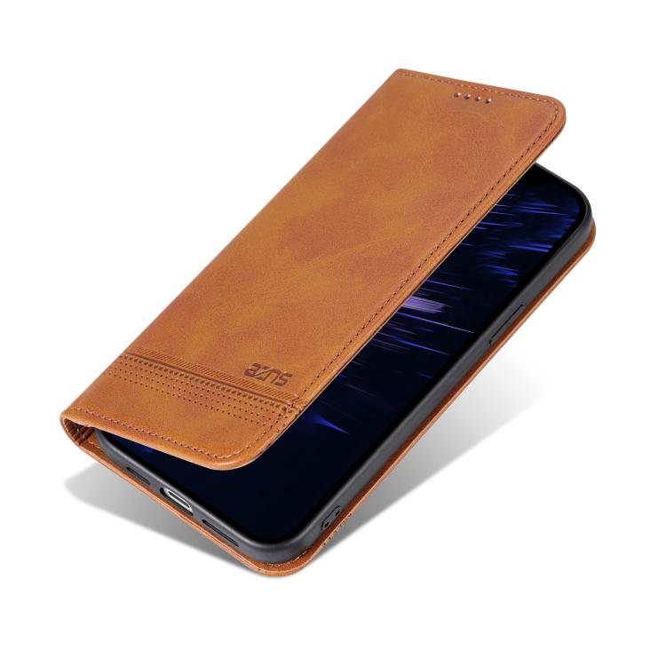 AZNS Magnetic Calf Texture Flip Leather Phone Case, For iPhone 17e / 16e, For iPhone 17 Pro Max, For iPhone 17 Pro, For iPhone 17, For iPhone Air, For iPhone 16 Pro Max, For iPhone 16 Pro, For iPhone 16 Plus, For iPhone 16, For iPhone 15 Pro Max       ...