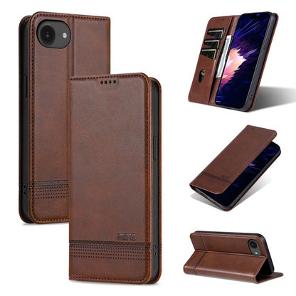 AZNS Magnetic Calf Texture Flip Leather Phone Case, For iPhone 17e / 16e, For iPhone 17 Pro Max, For iPhone 17 Pro, For iPhone 17, For iPhone Air, For iPhone 16 Pro Max, For iPhone 16 Pro, For iPhone 16 Plus, For iPhone 16, For iPhone 15 Pro Max       ...