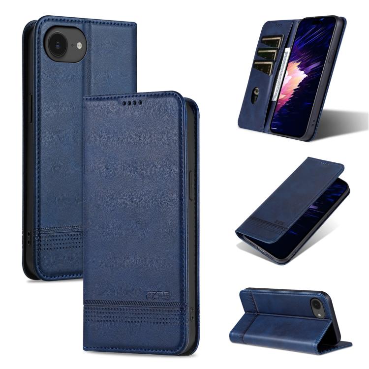 AZNS Magnetic Calf Texture Flip Leather Phone Case, For iPhone 17e / 16e, For iPhone 17 Pro Max, For iPhone 17 Pro, For iPhone 17, For iPhone Air, For iPhone 16 Pro Max, For iPhone 16 Pro, For iPhone 16 Plus, For iPhone 16, For iPhone 15 Pro Max       ...