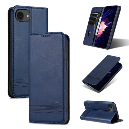 AZNS Magnetic Calf Texture Flip Leather Phone Case, For iPhone 17e / 16e, For iPhone 17 Pro Max, For iPhone 17 Pro, For iPhone 17, For iPhone Air, For iPhone 16 Pro Max, For iPhone 16 Pro, For iPhone 16 Plus, For iPhone 16, For iPhone 15 Pro Max       ...