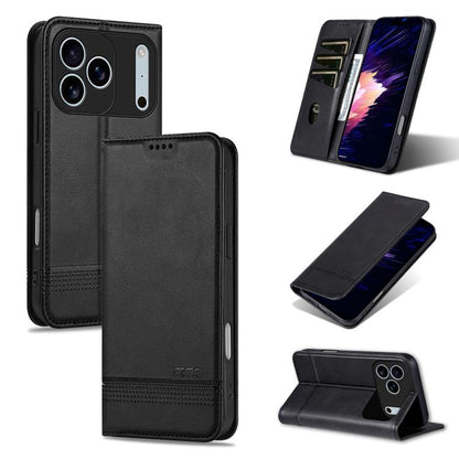 AZNS Magnetic Calf Texture Flip Leather Phone Case, For iPhone 17e / 16e, For iPhone 17 Pro Max, For iPhone 17 Pro, For iPhone 17, For iPhone Air, For iPhone 16 Pro Max, For iPhone 16 Pro, For iPhone 16 Plus, For iPhone 16, For iPhone 15 Pro Max       ...