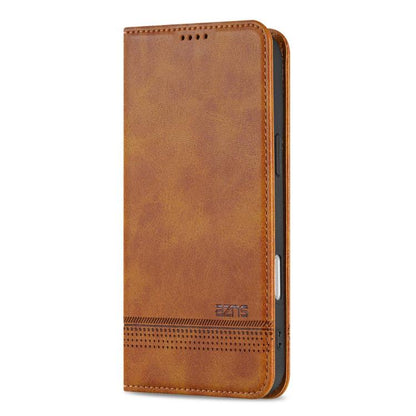 AZNS Magnetic Calf Texture Flip Leather Phone Case, For iPhone 18 Pro, For iPhone 18 Pro Max, For iPhone 17e / 16e, For iPhone 17 Pro Max, For iPhone 17 Pro, For iPhone 17, For iPhone Air, For iPhone 16 Pro Max, For iPhone 16 Pro, For iPhone 16 Plus   ...