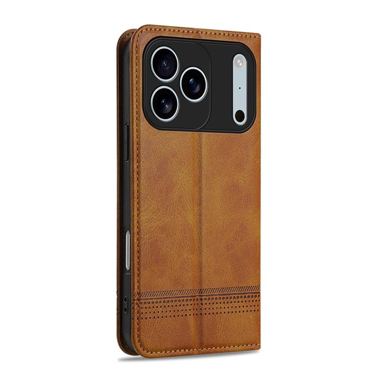 AZNS Magnetic Calf Texture Flip Leather Phone Case, For iPhone 18 Pro, For iPhone 18 Pro Max, For iPhone 17e / 16e, For iPhone 17 Pro Max, For iPhone 17 Pro, For iPhone 17, For iPhone Air, For iPhone 16 Pro Max, For iPhone 16 Pro, For iPhone 16 Plus   ...