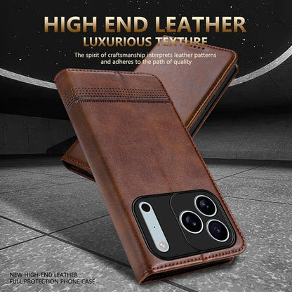 AZNS Magnetic Calf Texture Flip Leather Phone Case, For iPhone 18 Pro, For iPhone 18 Pro Max, For iPhone 17e / 16e, For iPhone 17 Pro Max, For iPhone 17 Pro, For iPhone 17, For iPhone Air, For iPhone 16 Pro Max, For iPhone 16 Pro, For iPhone 16 Plus   ...