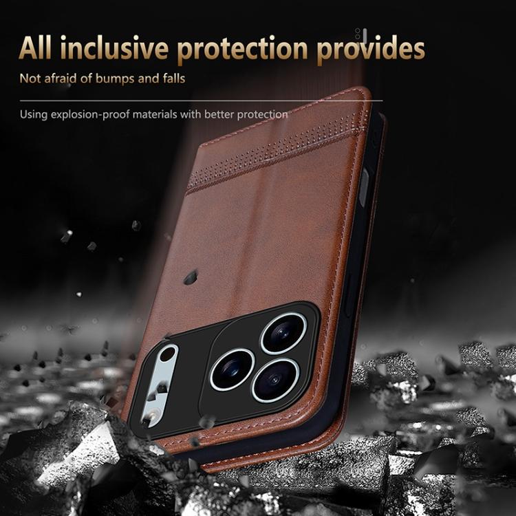 AZNS Magnetic Calf Texture Flip Leather Phone Case, For iPhone 18 Pro, For iPhone 18 Pro Max, For iPhone 17e / 16e, For iPhone 17 Pro Max, For iPhone 17 Pro, For iPhone 17, For iPhone Air, For iPhone 16 Pro Max, For iPhone 16 Pro, For iPhone 16 Plus   ...