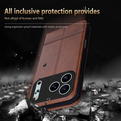 AZNS Magnetic Calf Texture Flip Leather Phone Case, For iPhone 18 Pro, For iPhone 18 Pro Max, For iPhone 17e / 16e, For iPhone 17 Pro Max, For iPhone 17 Pro, For iPhone 17, For iPhone Air, For iPhone 16 Pro Max, For iPhone 16 Pro, For iPhone 16 Plus   ...